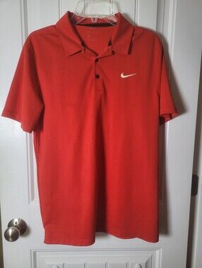 Nike Red Short-Sleeve Golf  Performance Polo.  Size M